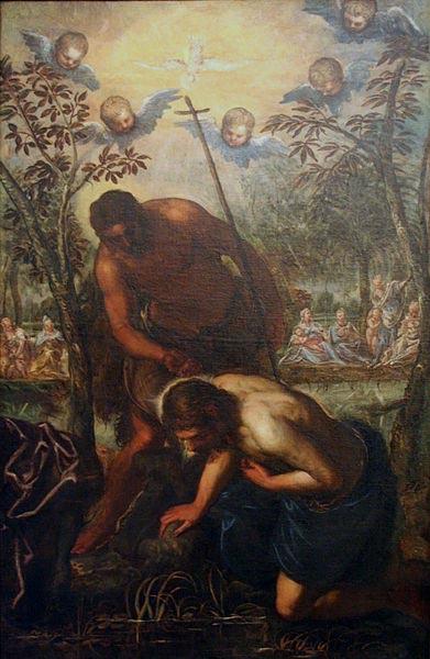 Domenico Tintoretto The Baptism of Christ France oil painting art